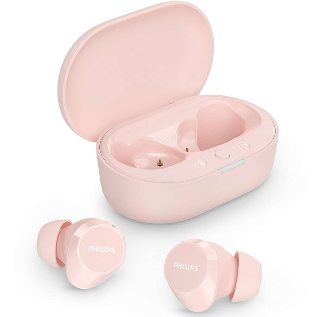 TAT1209PK True Wireless Kopfhörer. Klein und bequem. 6+18 Stunden Spielzeit. IPX4-Schutzklasse. Pink.