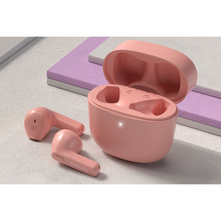 TAT2206PK True Wireless Kopfhörer, IPX4-Klasse (spritzwasser- und schweißresistent), 6+18 Stunden Spielzeit. Rosa.