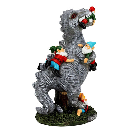 T-Rex-Gartenzwerg, Gnom-fressend, Polyresin, 28,5 cm