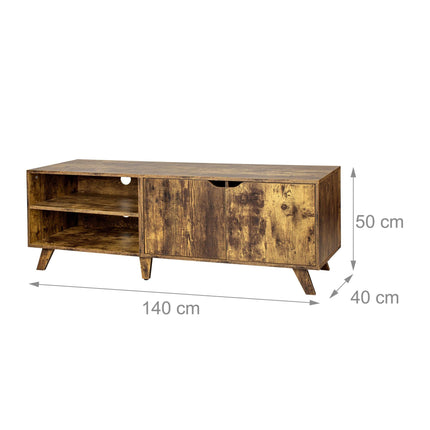 Tv-meubel met 6 vakken, geschikt voor tv's tot 60 inch.