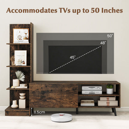 TV stolek pro televizory do 50 palců, nastavitelná police, skříňka