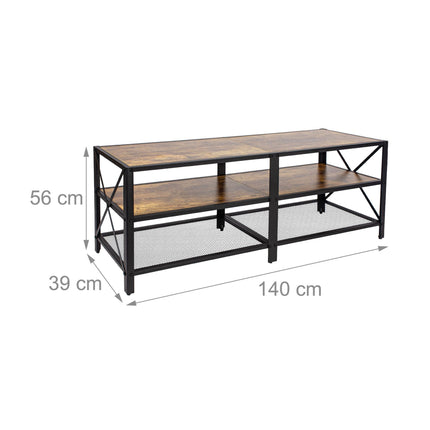 TV Stand with 4 Compartments, Industrial Design
