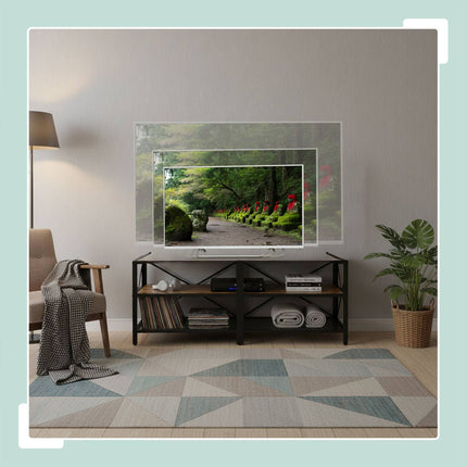 TV Stand with 4 Compartments, Industrial Design