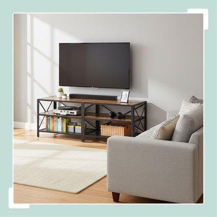 TV Stand with 4 Compartments, Industrial Design