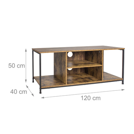TV-Möbel mit 4 Fächern, Holzoptik
