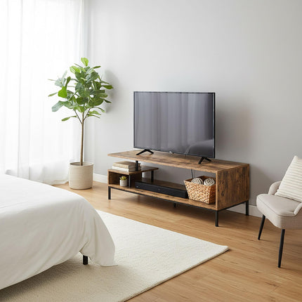 TV-Ständer mit offenen Fächern für 55-Zoll-Bildschirme