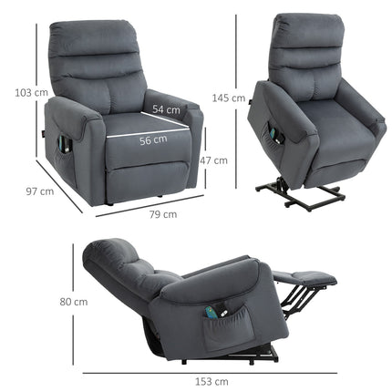 Elektrischer Relaxsessel mit Massage, Heizung und Aufstehhilfe
