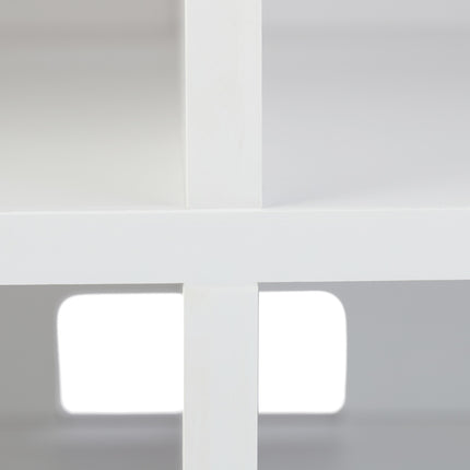 TV bench with 4 compartments and wheels