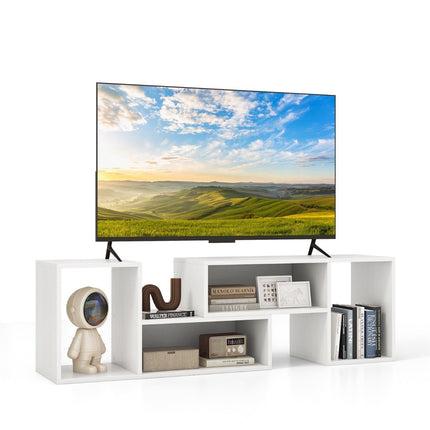 Meuble TV 2 parties à combinaison libre pour téléviseurs jusqu'à 60 pouces blanc