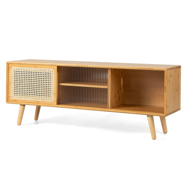 TV skříňka moderní TV stolek pro televizory do 55 palců 120,5 x 31 x 45,5 cm přírodní