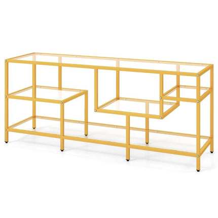 TV cabinet TV table for televisions up to 65 inches TV table gold 147 x 40 x 62 cm