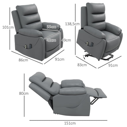 Electric recliner with stand-up assist, 180 kg capacity