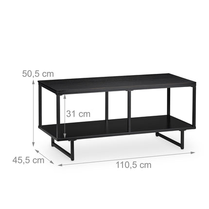 TV-Unterschrank aus MDF in Schwarz