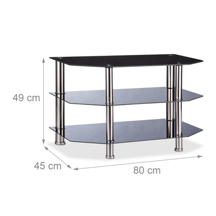 TV table Black Glass