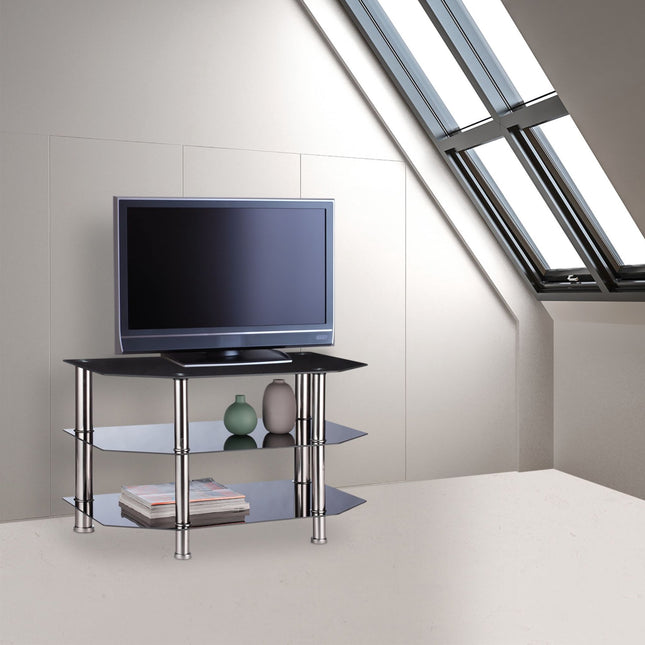 TV-Tisch Schwarzglas