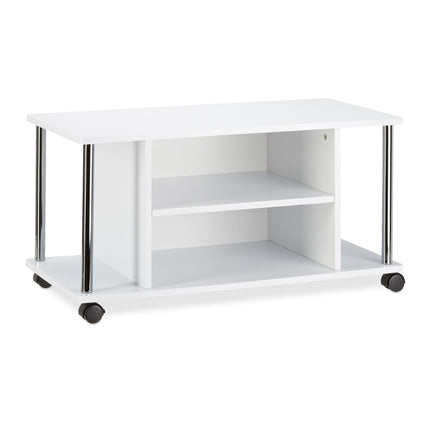 TV table white with wheels