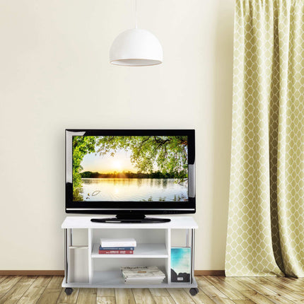 TV table white with wheels