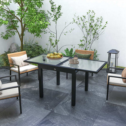 Large outdoor garden table - 160x80 cm, aluminum frame