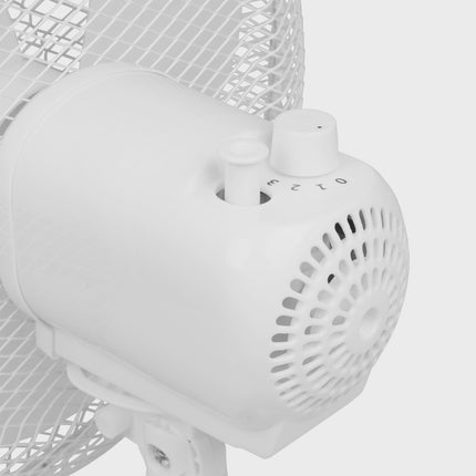 Table Fan 30cm, White, 3 Speeds, Oscillating