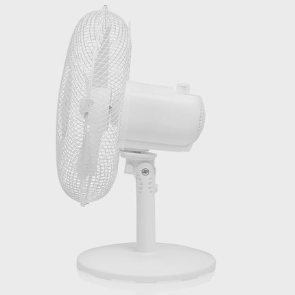 Table Fan 30cm, White, 3 Speeds, Oscillating