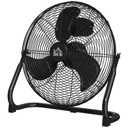 Elektrischer Tischventilator, 4 Geschwindigkeiten, 120° verstellbarer Winkel, schwarz