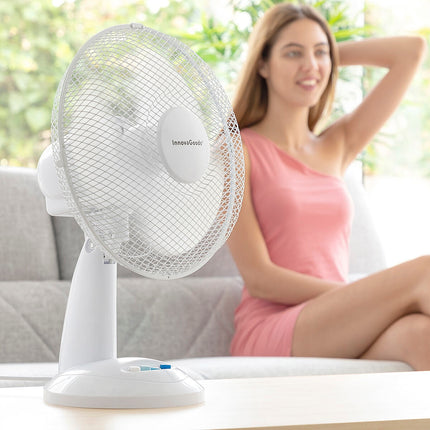 Stolní ventilátor InnovaGoods 35 W Ø30 cm bílý