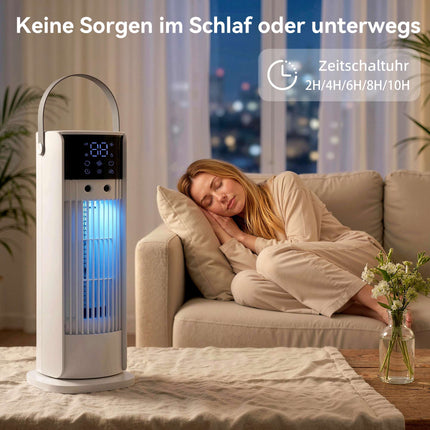 Stolní ventilátor s mlžením, 3 rychlosti, oscilace 90°, časovač
