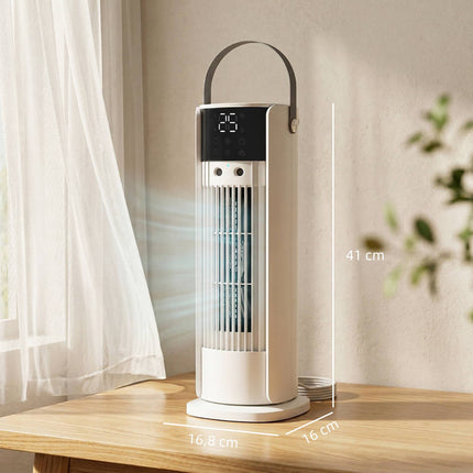 Stolní ventilátor s mlžením, 3 rychlosti, oscilace 90°, časovač