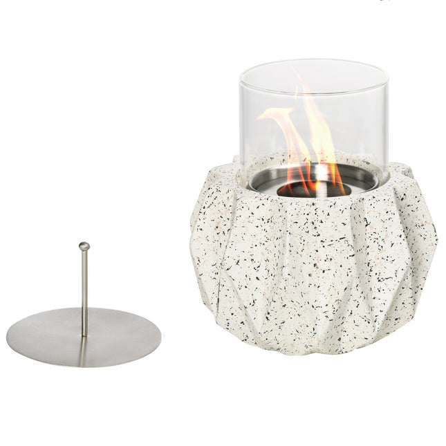 Portable table fire bowl - gray Mgo indoor/outdoor