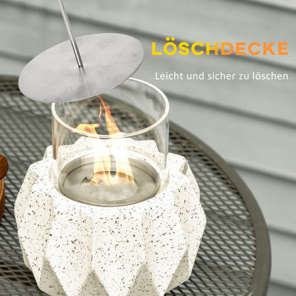 Portable table fire bowl - gray Mgo indoor/outdoor