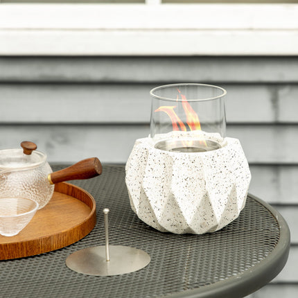 Portable table fire bowl - gray Mgo indoor/outdoor