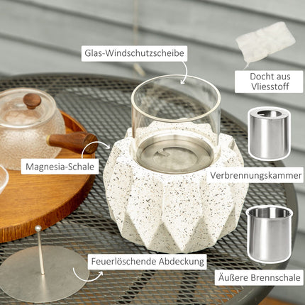 Portable table fire bowl - gray Mgo indoor/outdoor