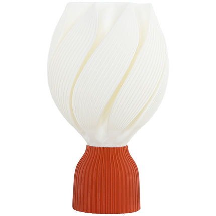 LED-Tischleuchte mit 3D-Blumen-Lampenschirm, Weiß