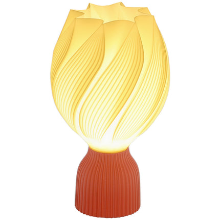 LED-Tischleuchte mit 3D-Blumen-Lampenschirm, Weiß