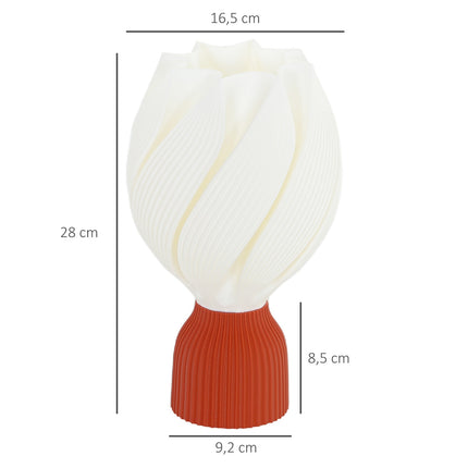 LED-Tischleuchte mit 3D-Blumen-Lampenschirm, Weiß