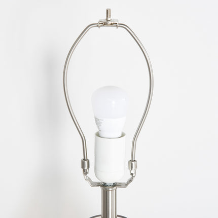 2 Nachttischlampen-Set – Glas, Leinen, E27-Fassung