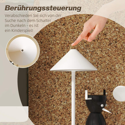 Set of 2 table lamps, touch control, 3 light colors