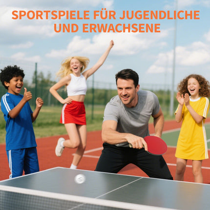 Table Tennis Set: 4 Paddles, 8 Balls, Carry Bag