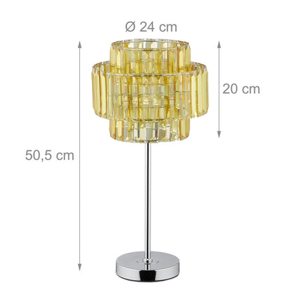 Stolní lampa krystal zlatá