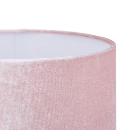 Table lamp in crystal and velvet pink