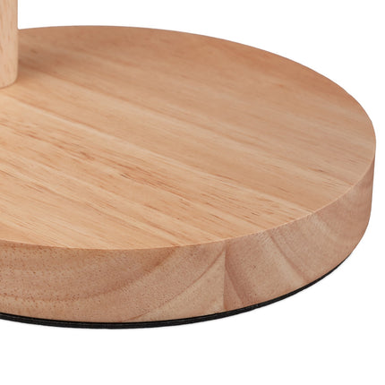 Tischlampe aus Holz und Metall