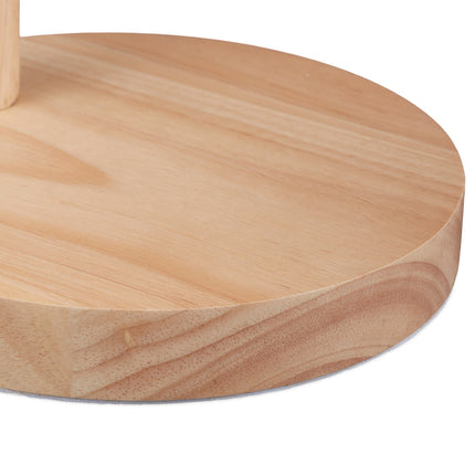 Tischlampe aus Holz und Metall