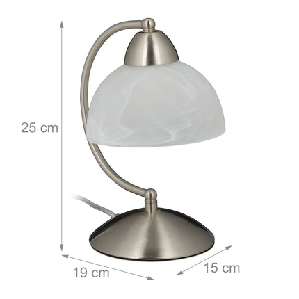Tischleuchte Touchfunktion Glasschirm