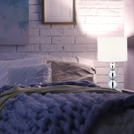 Stolní lampa s koulemi stříbrná