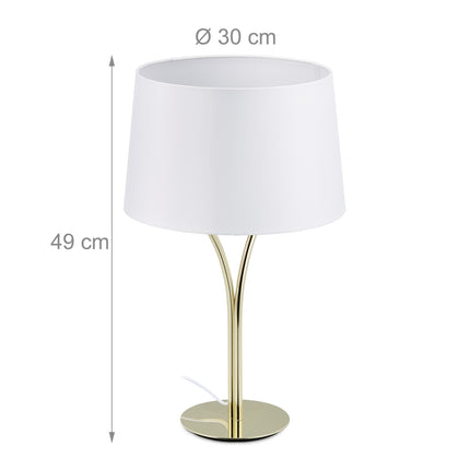Lampe de table avec abat-jour en tissu