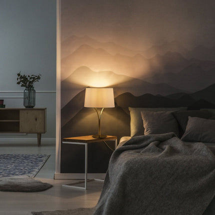 Lampe de table avec abat-jour en tissu