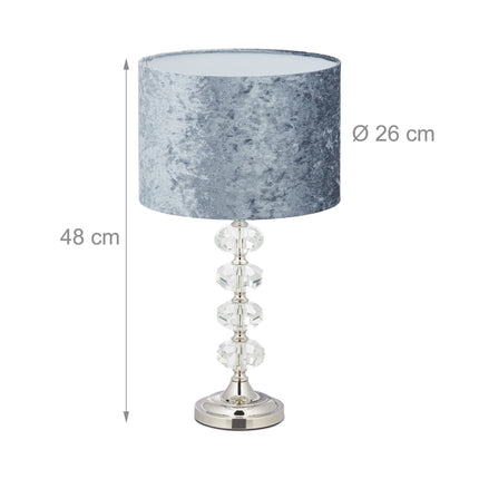 Stolní lampa se sametovým stínítkem