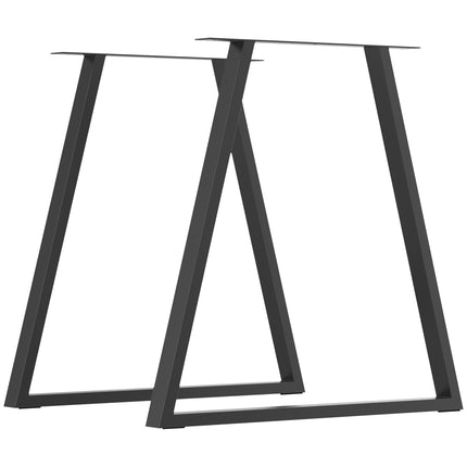 Table legs in steel, triangular, 70 x 72 cm, Black