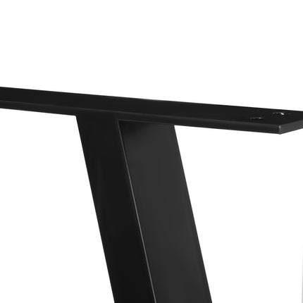 Table legs in steel, triangular, 70 x 72 cm, Black