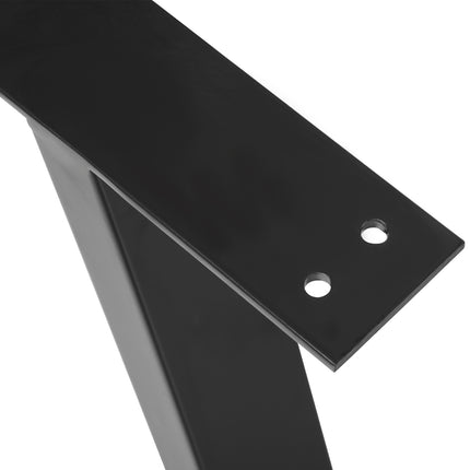 Table legs in steel, triangular, 70 x 72 cm, Black